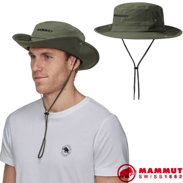 【MAMMUT 長毛象】男女 Hiking Adventure防紫外線漁夫帽/1191-02000-40284 深沼澤綠✿30E010